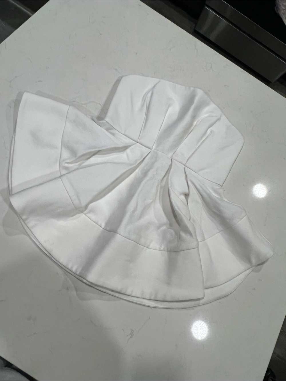C/MEO Collective White Strapless Peplum Bustier Top - Picture 2 of 7